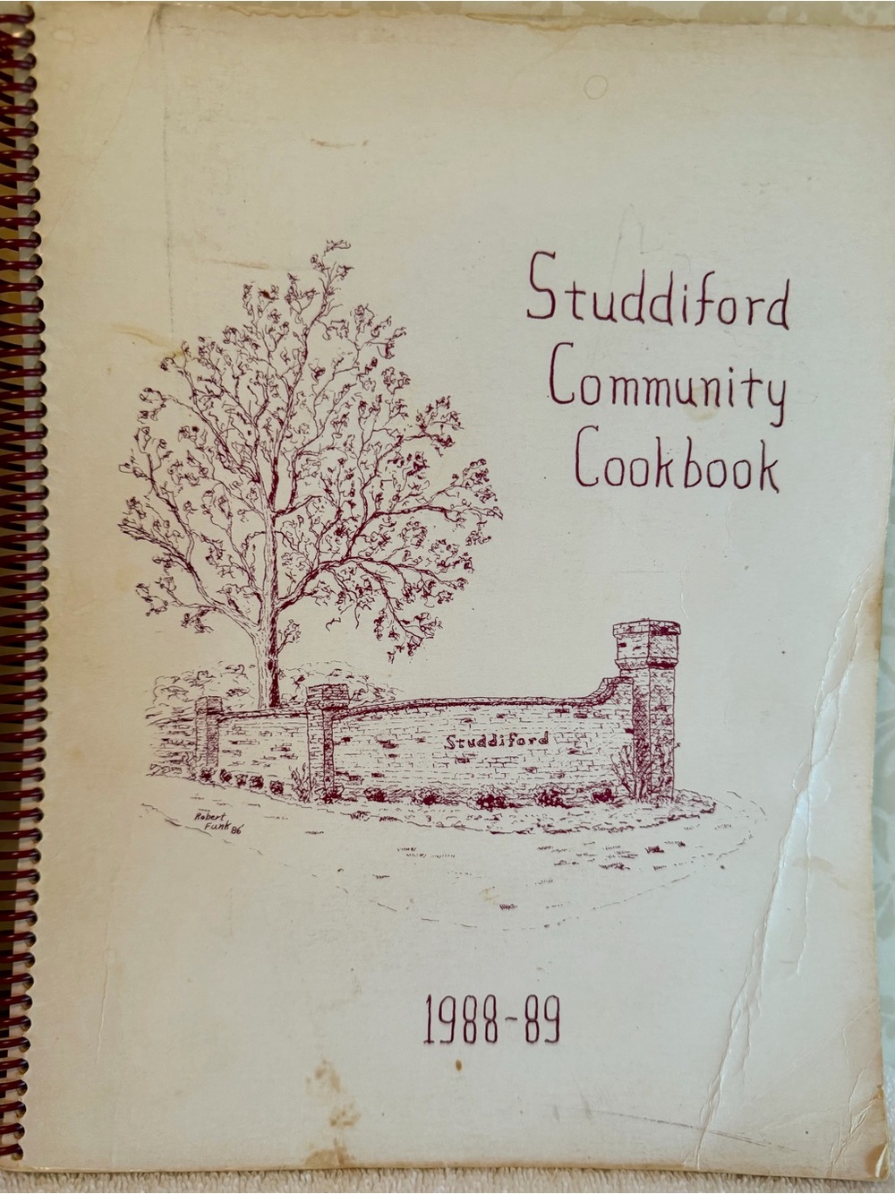 Vintage 1988 Studdiford Community Cookbook Roswell Georgia 1st Edition Spiral
